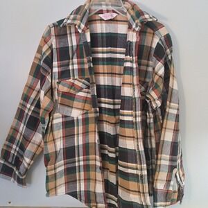 Frostproof Flannel Shirt Mens Medium Plaid Western 70s USA Pockets Cotton